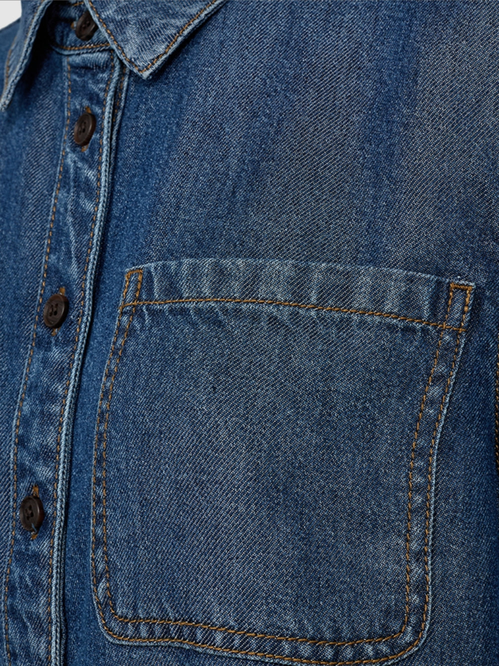 Freequent jeansblouse Milo medium blue denim