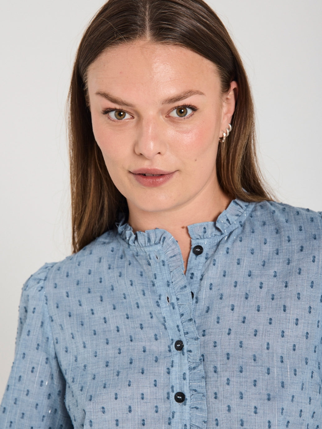 Freequent top Dina vintage indigo melange