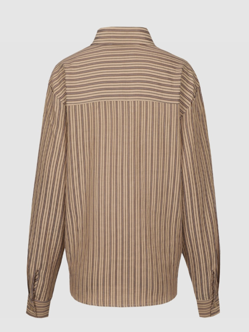 CS The Label blouse Lasina mocha brown