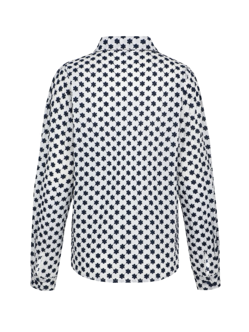 C&S blouse Louisa offwhite/midnight blue