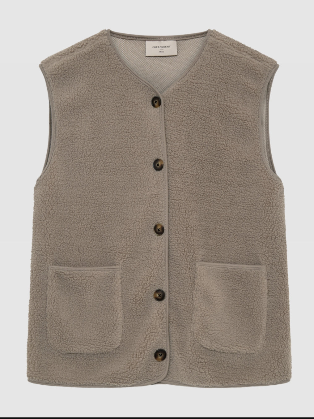 Freequent gilet Teddy desert taupe