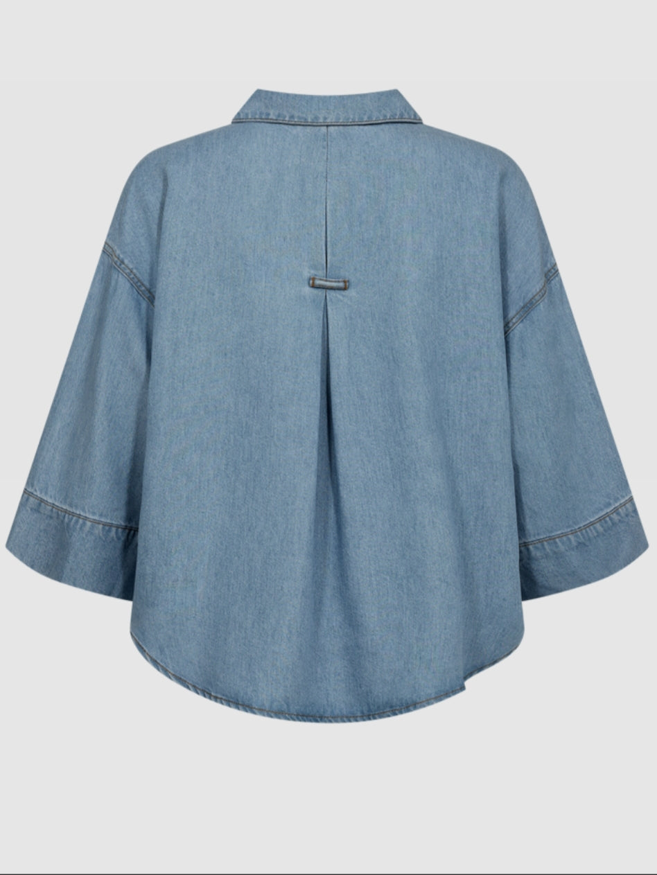 Freequent blouse Milo light blue denim