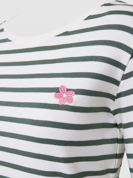 Freequent longsleeve Famila offwhite/dark forest