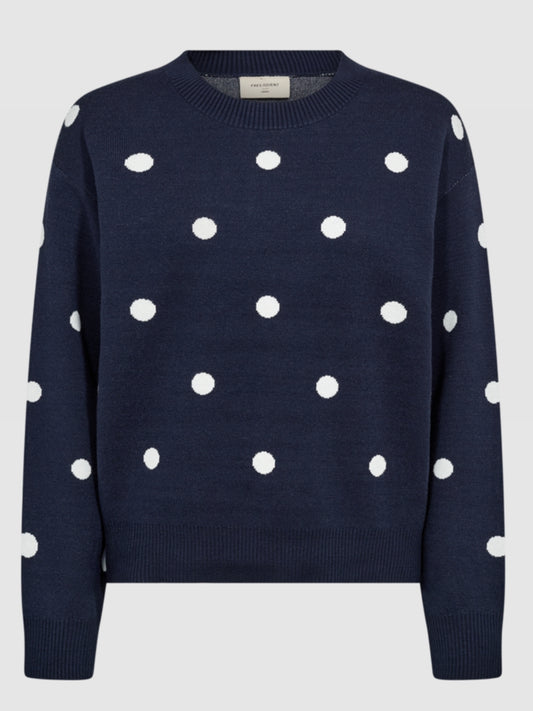 Freequent trui Flow navy blazer/offwhite