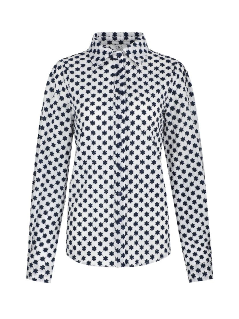 C&S blouse Louisa offwhite/midnight blue
