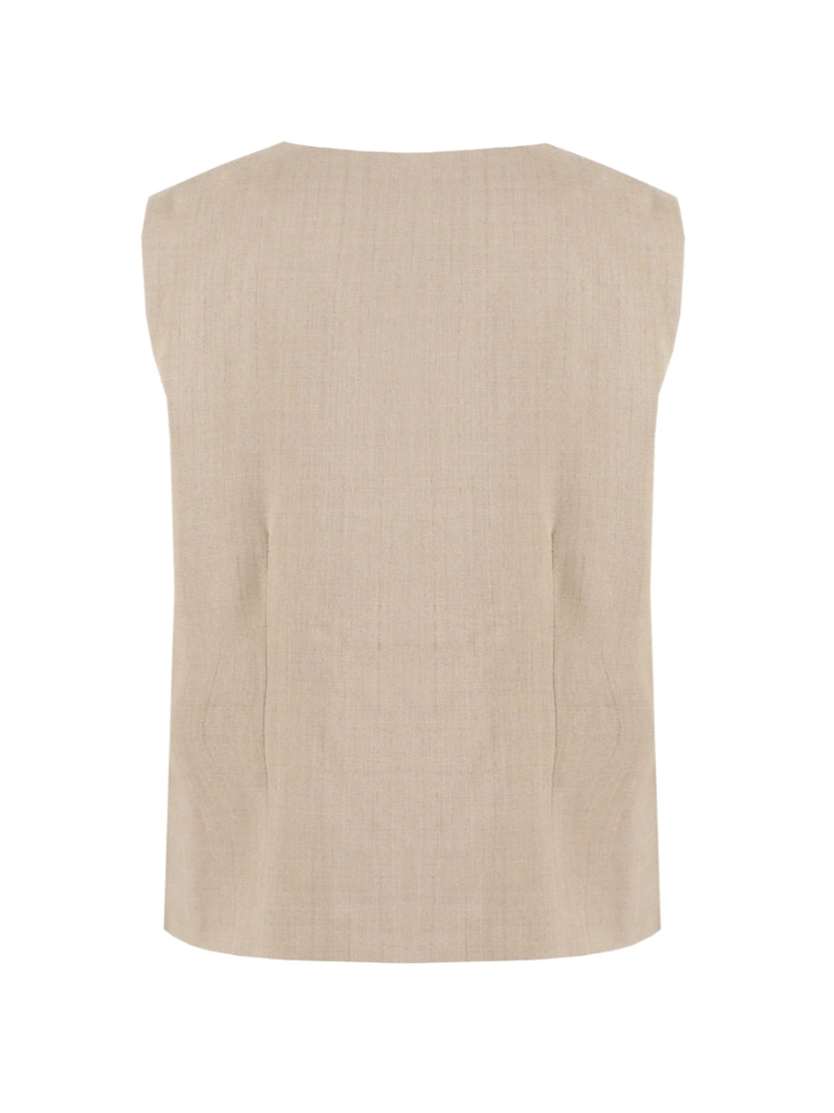 C&S gilet Georgia light camel
