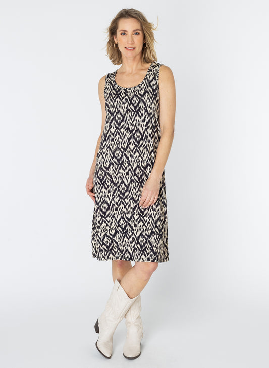 ES&SY jurk Marlie black/multicolour