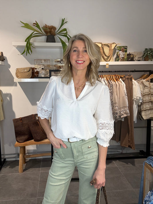 Freequent blouse Blaze star offwhit