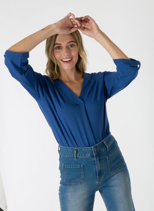 ES&SY top Aisha indigo