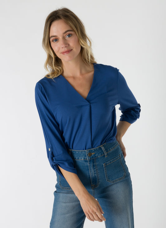 ES&SY top Aisha indigo