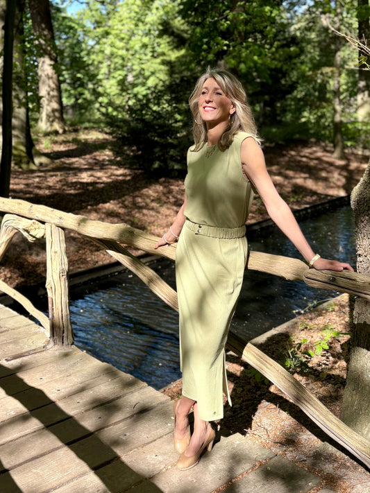 Ivy Beau jurk Chayen pistachio