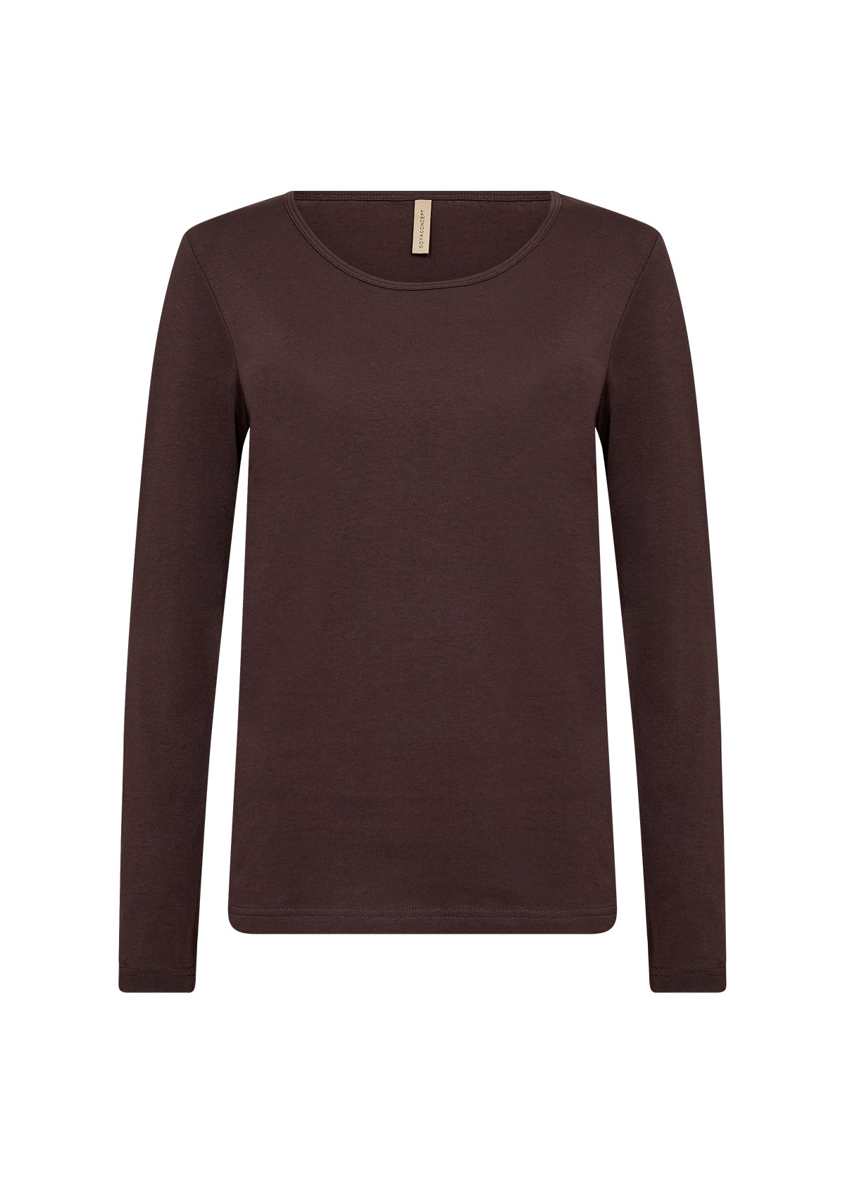 Soyaconcept longsleeve Pylle 2 donkerbruin