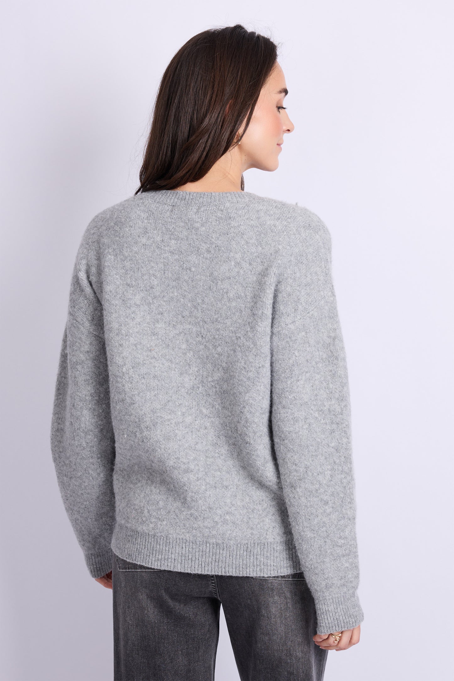 C&S trui Klaartje gray melange