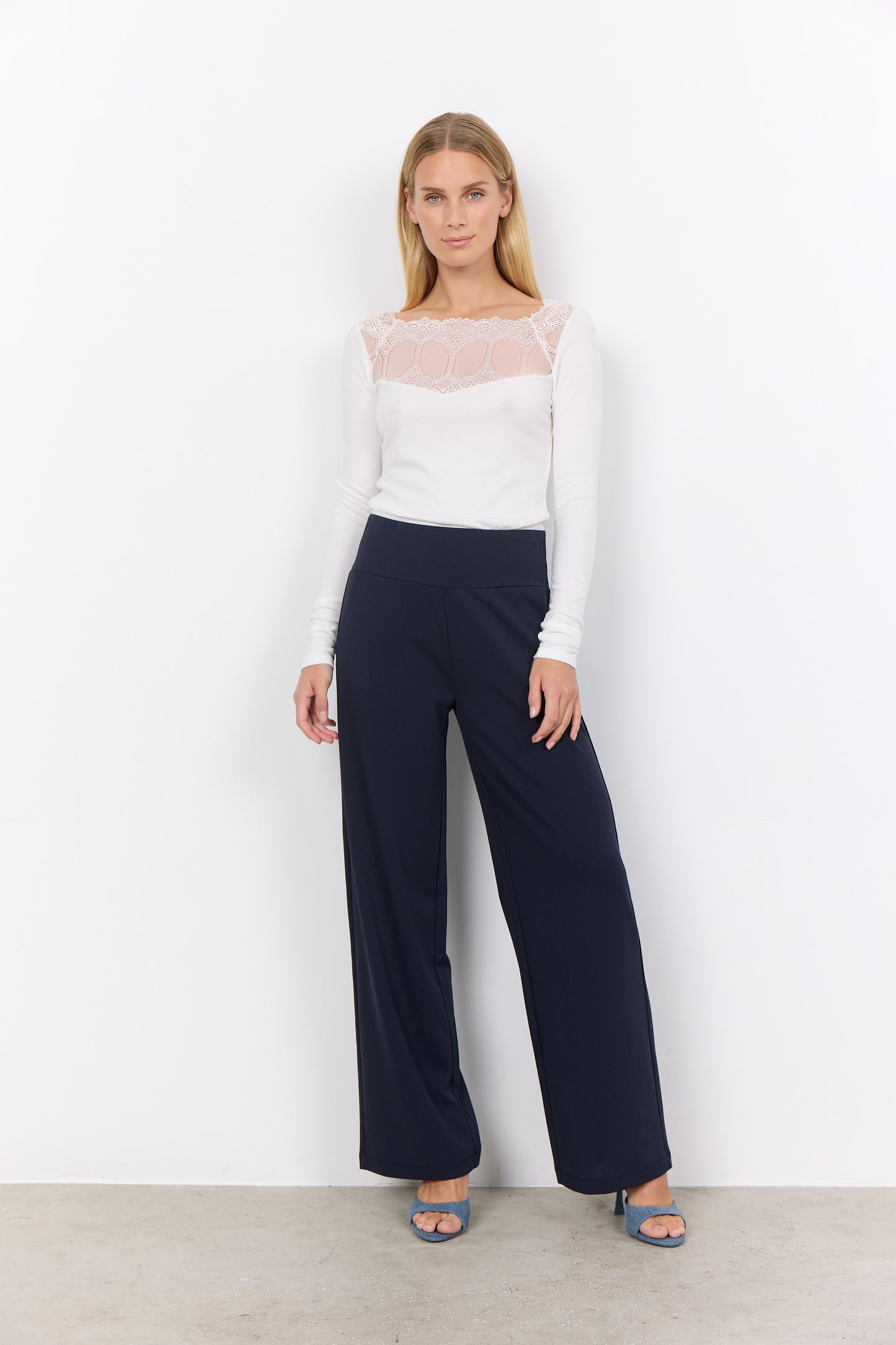 Soyaconcept broek Siham 48 donkerblauw