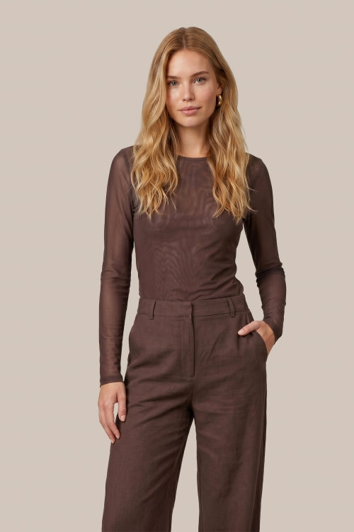 CS The Label top Tanea mocha brown
