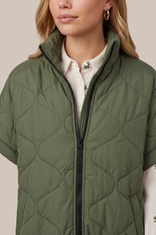 CS The Label gilet Ondra dark olive