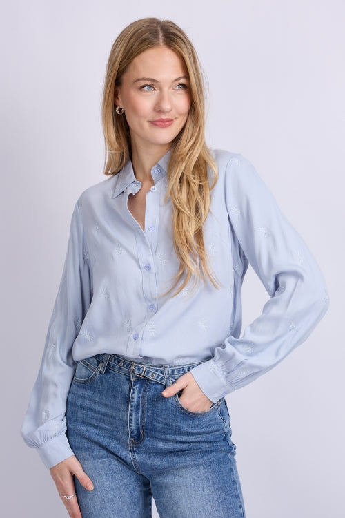 C&S blouse Linde blue mist