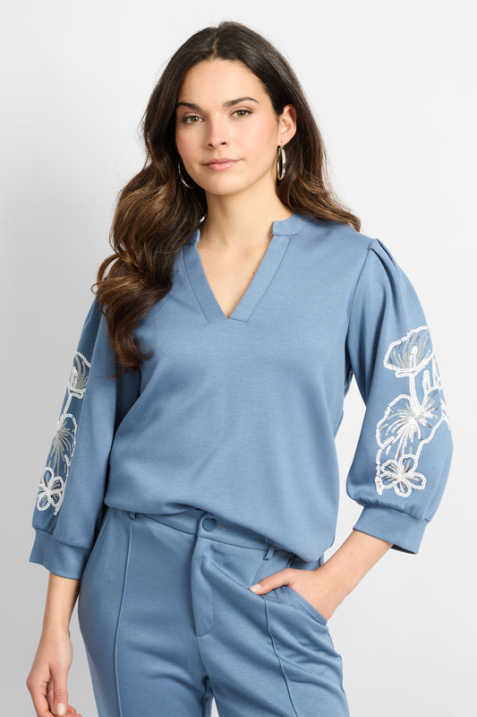 CS sweater Wiebke dusty blue