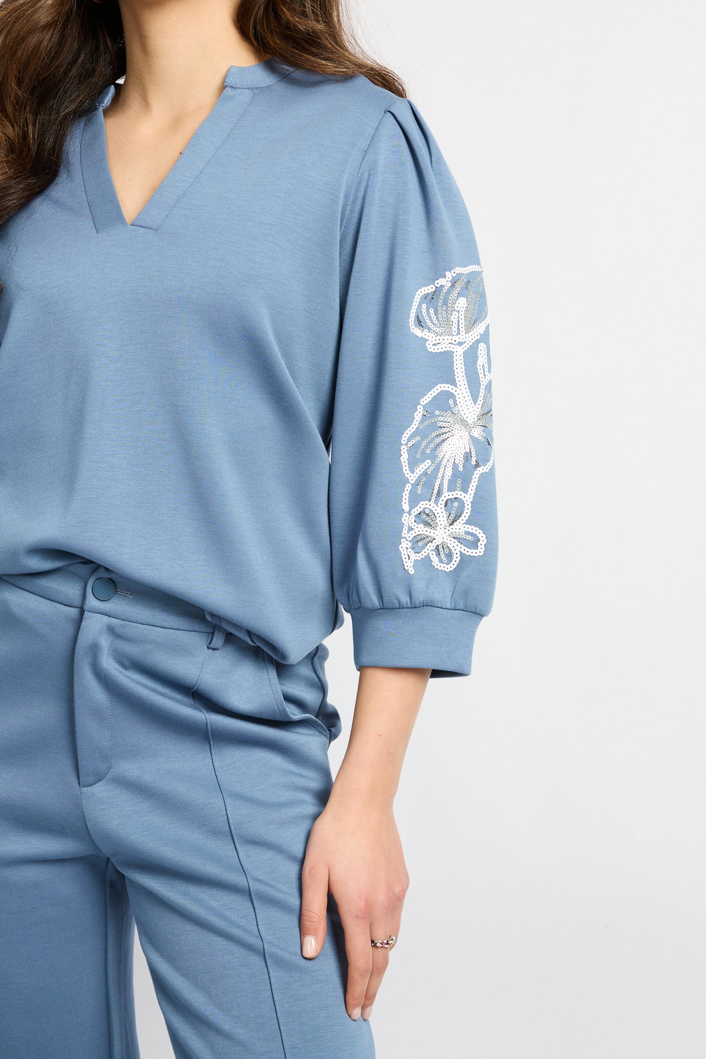 CS sweater Wiebke dusty blue