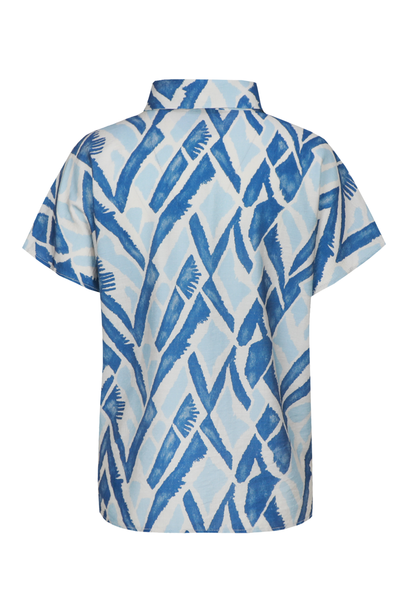 CS The Label blouse Lene sand/cornflower blue