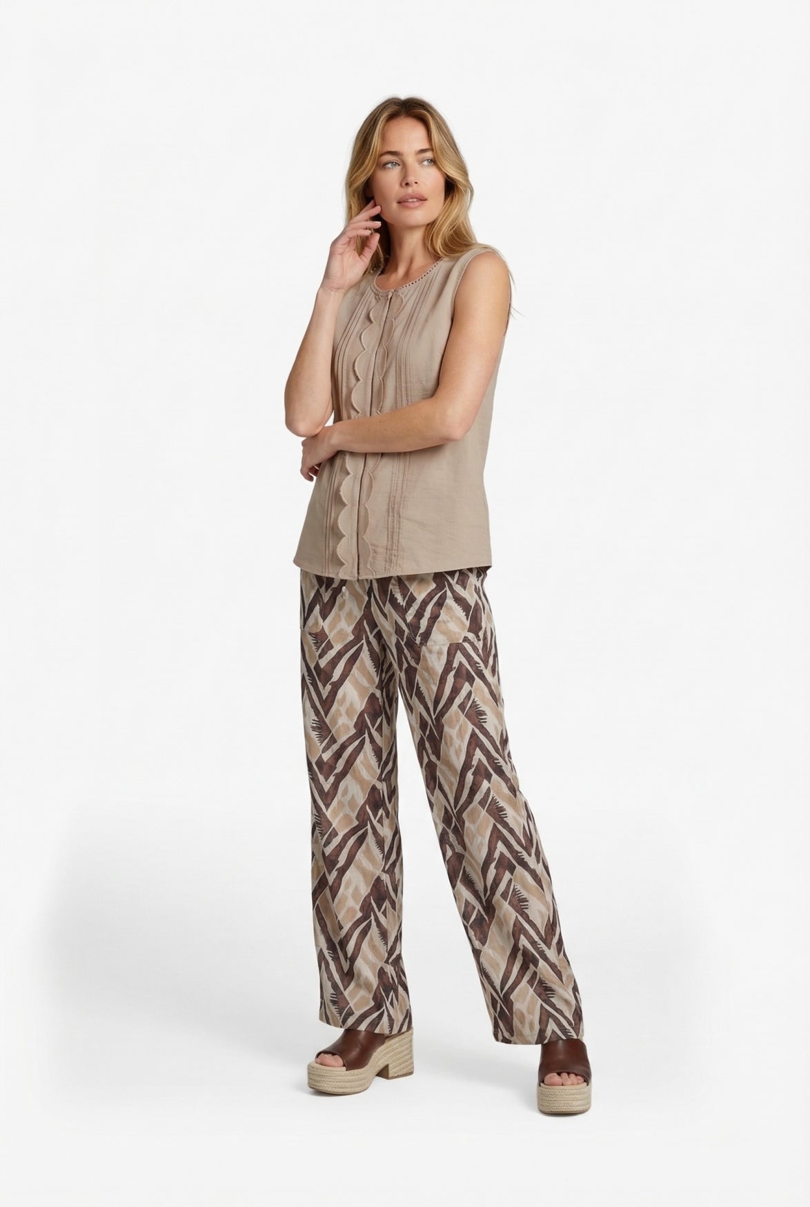 CS The Label broek Philine sand/khaki