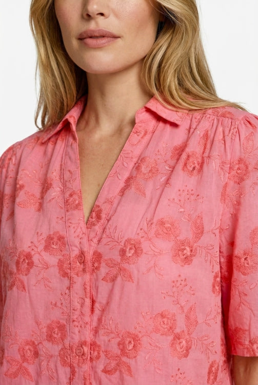 CS The Label blouse Loveli sunkissed coral
