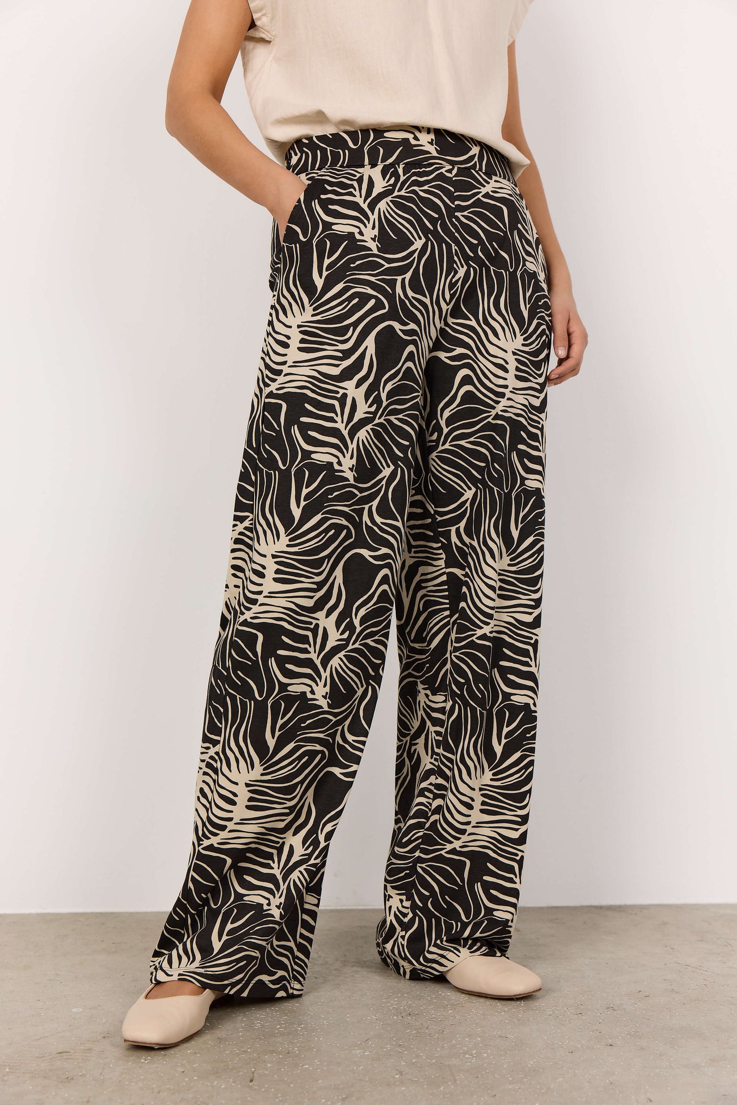 Soyaconcept broek Ritza 4 zwart/zand