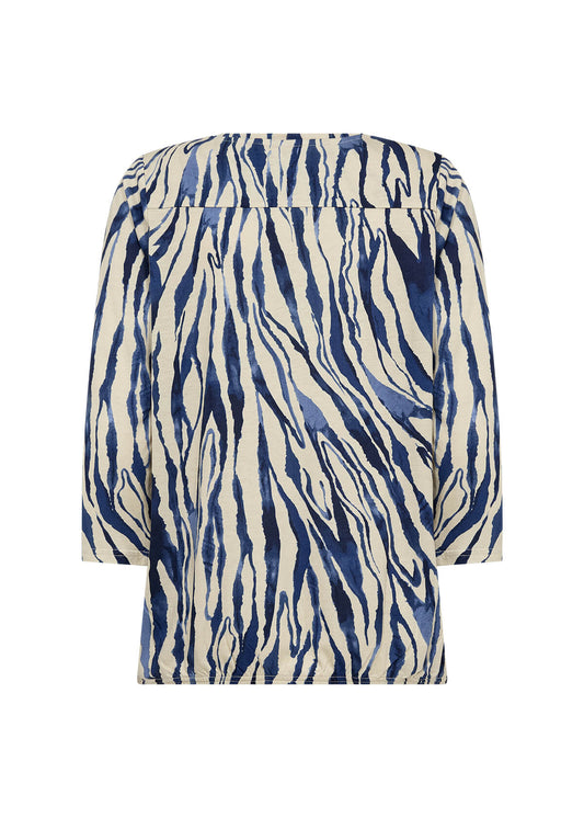 Soyaconcept top Felicity 521 blauw/zand