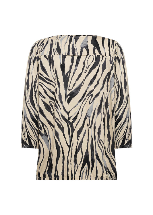 Soyaconcept top Felicity 521 zwart/zand