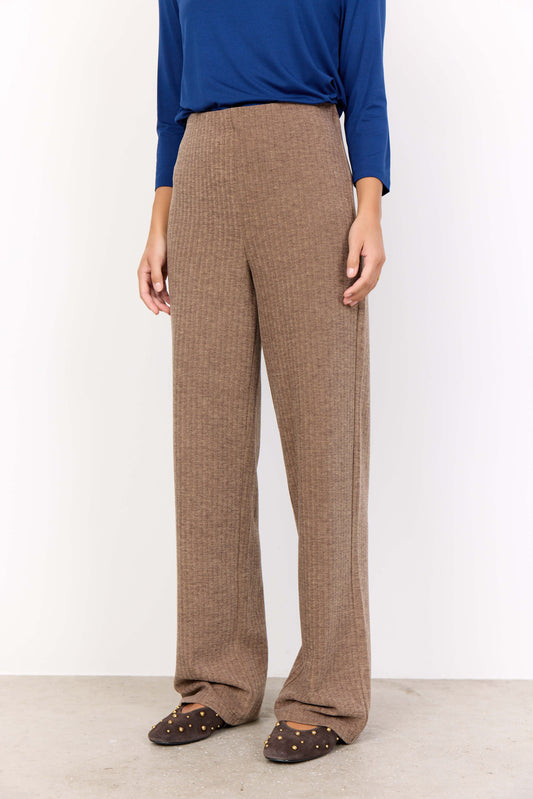 Soyaconcept broek Vinja 4 bruin/beige melange