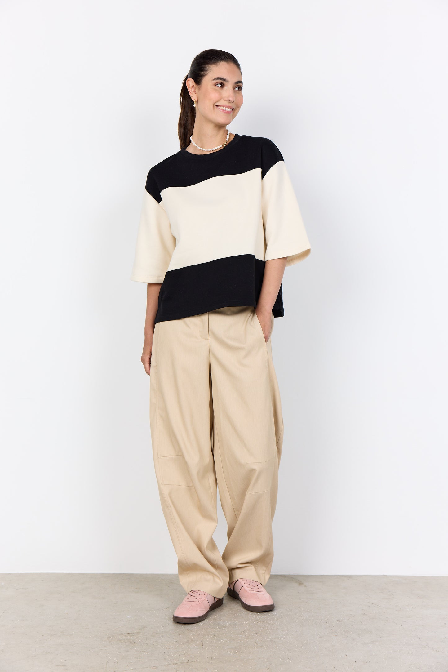 Soyaconcept sweater Angelin 7 zwart/roomwit