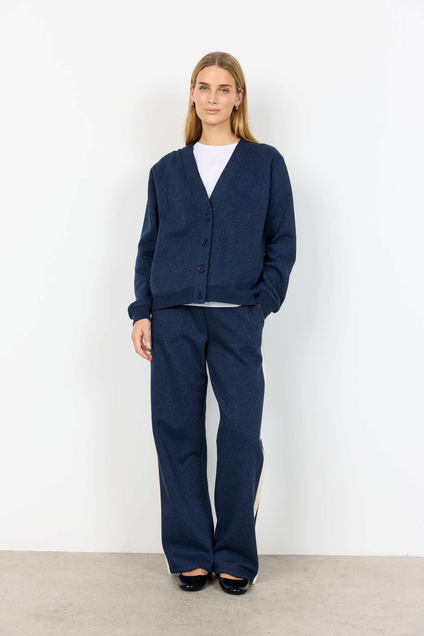 Soyaconcept vest Angelin 9 donkerblauw melange