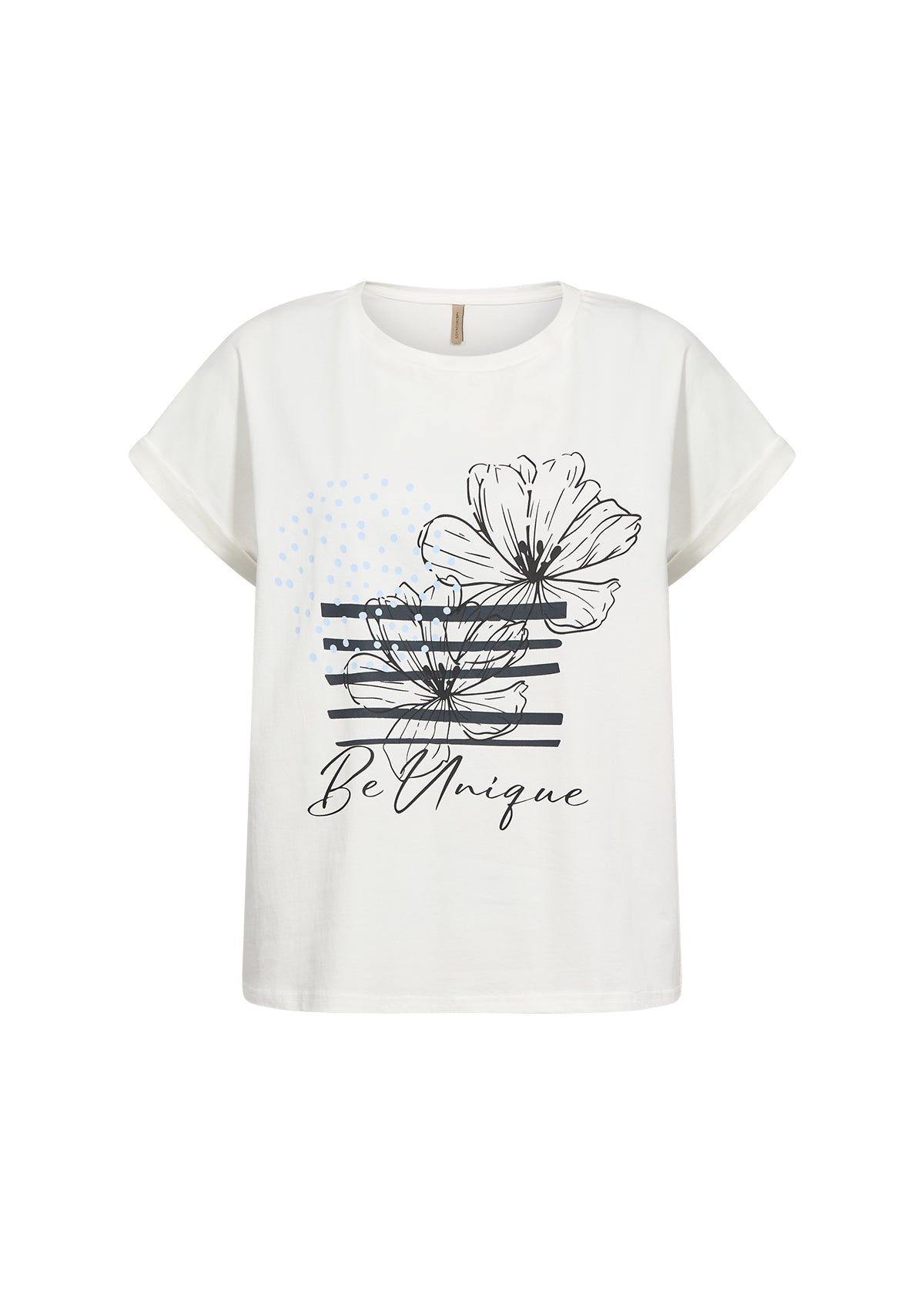 Soyaconcept T-shirt Rina FP 15 offwhite/blauw
