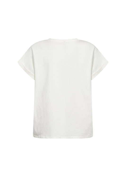 Soyaconcept T-shirt Rina FP 15 offwhite/jadegroen