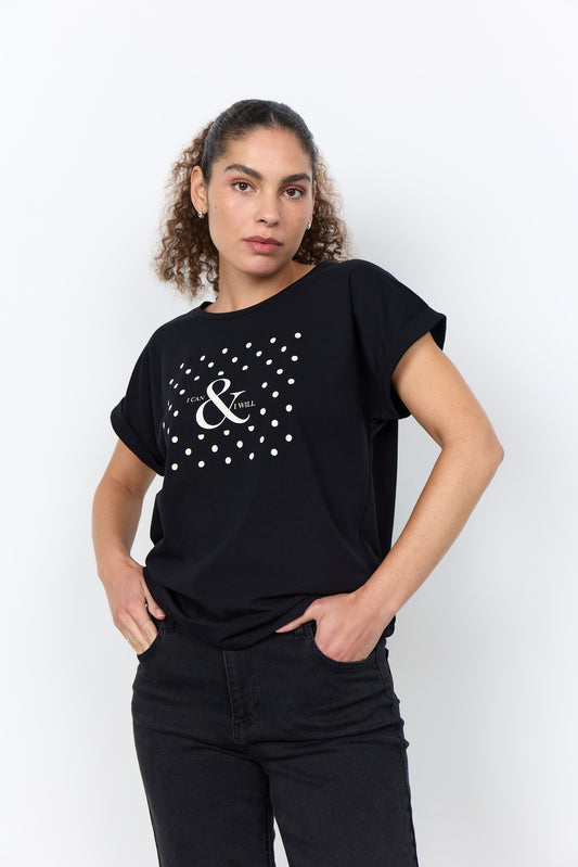 Soyaconcept T-shirt Rina FP 24 black/offwhite