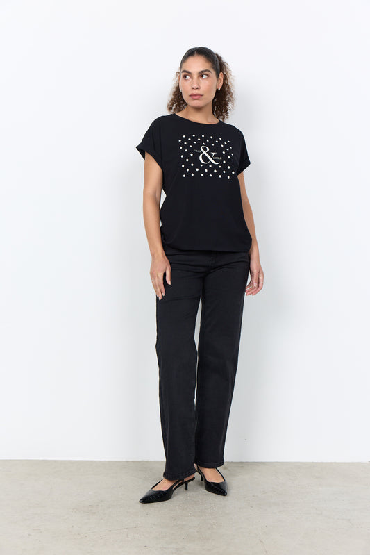 Soyaconcept T-shirt Rina FP 24 black/offwhite