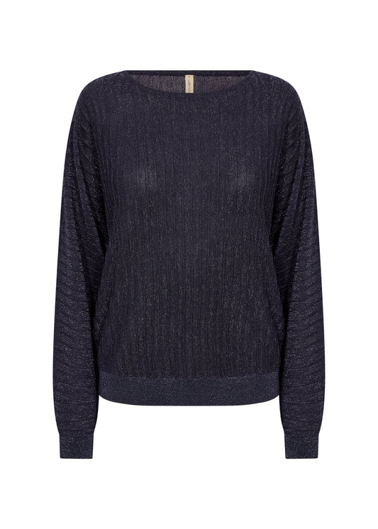 Soyaconcept top Violetta 2 sparkle donkerblauw