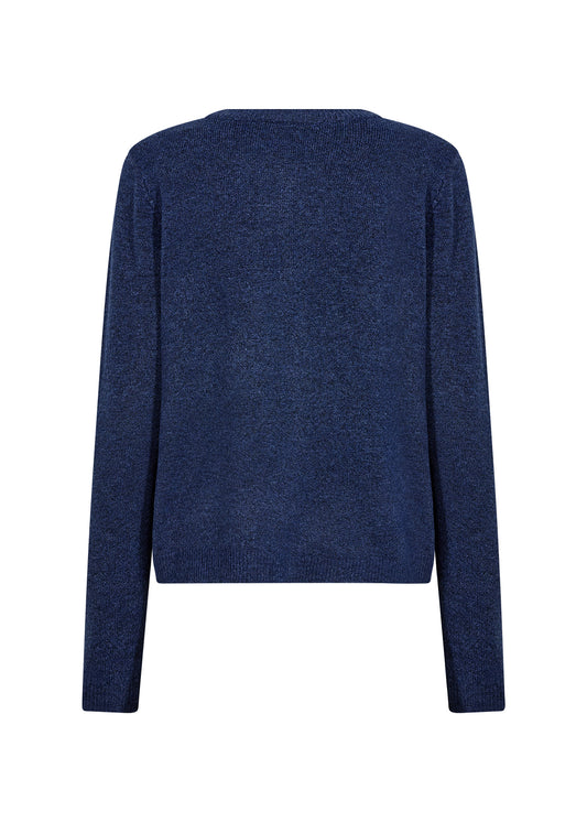 Soyaconcept vest Orlean 2 blauw melange