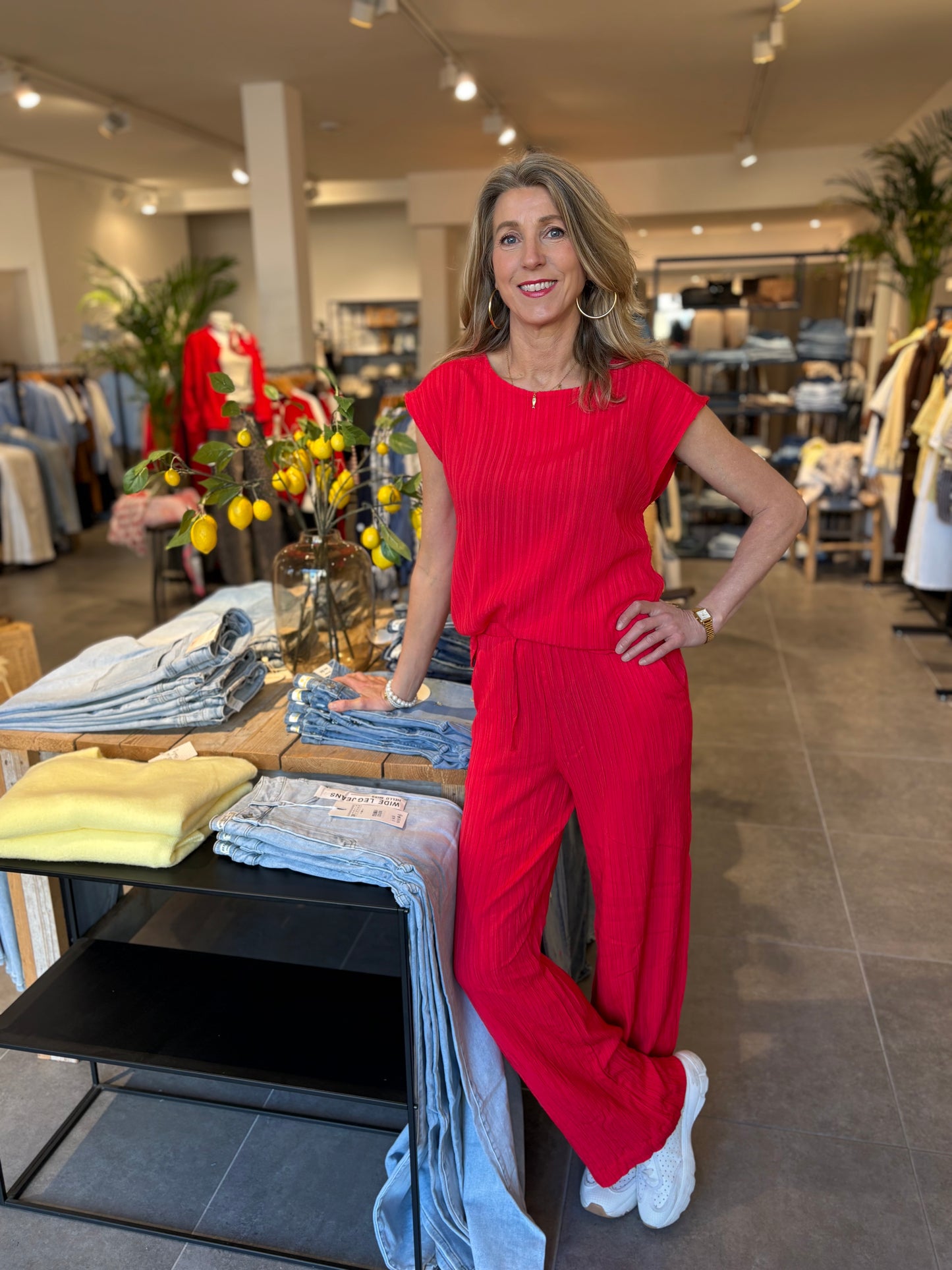 Freequent broek Valse true red