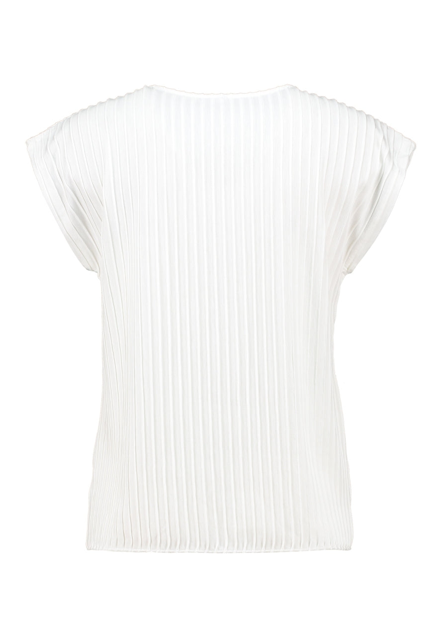 HL T-shirt ribbel Naila roomwit
