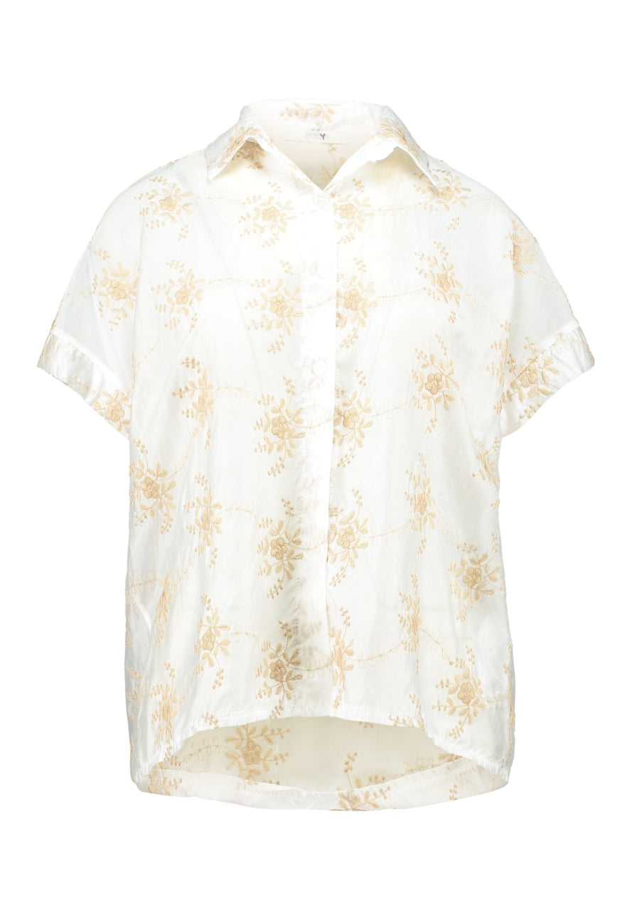 HL blouse Mathilda white/sand