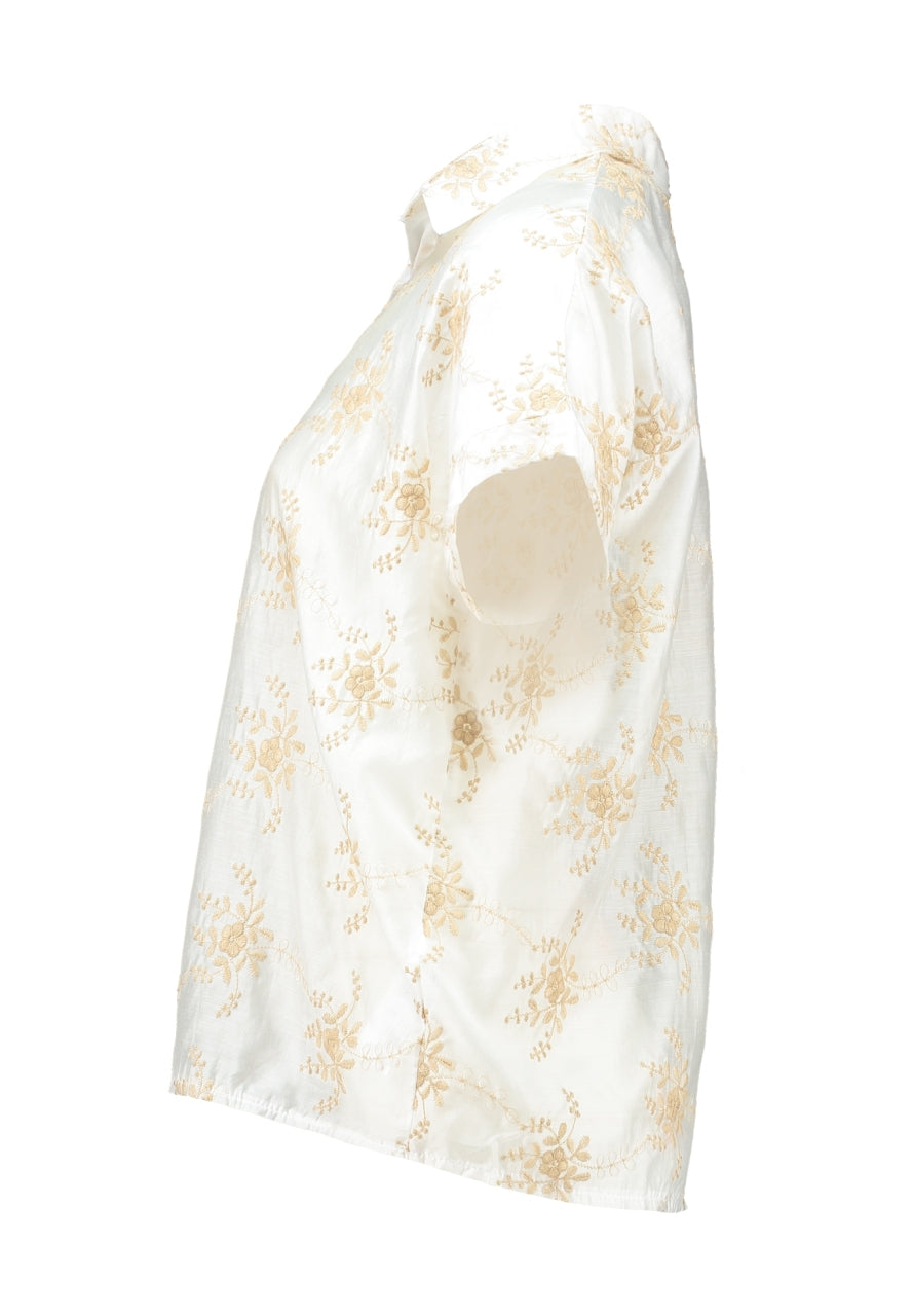 HL blouse Mathilda white/sand