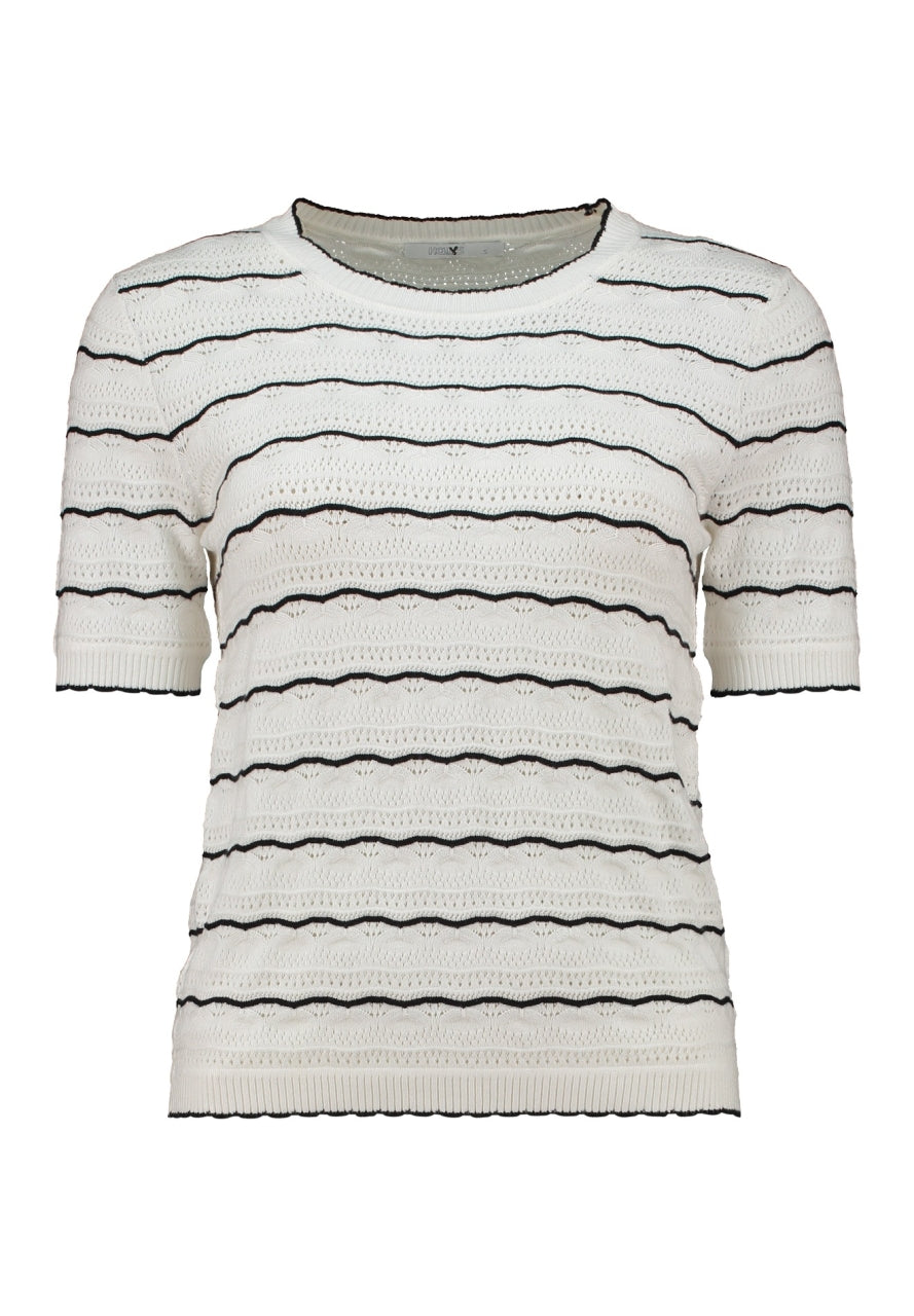 HL trui Lilo white/black stripe