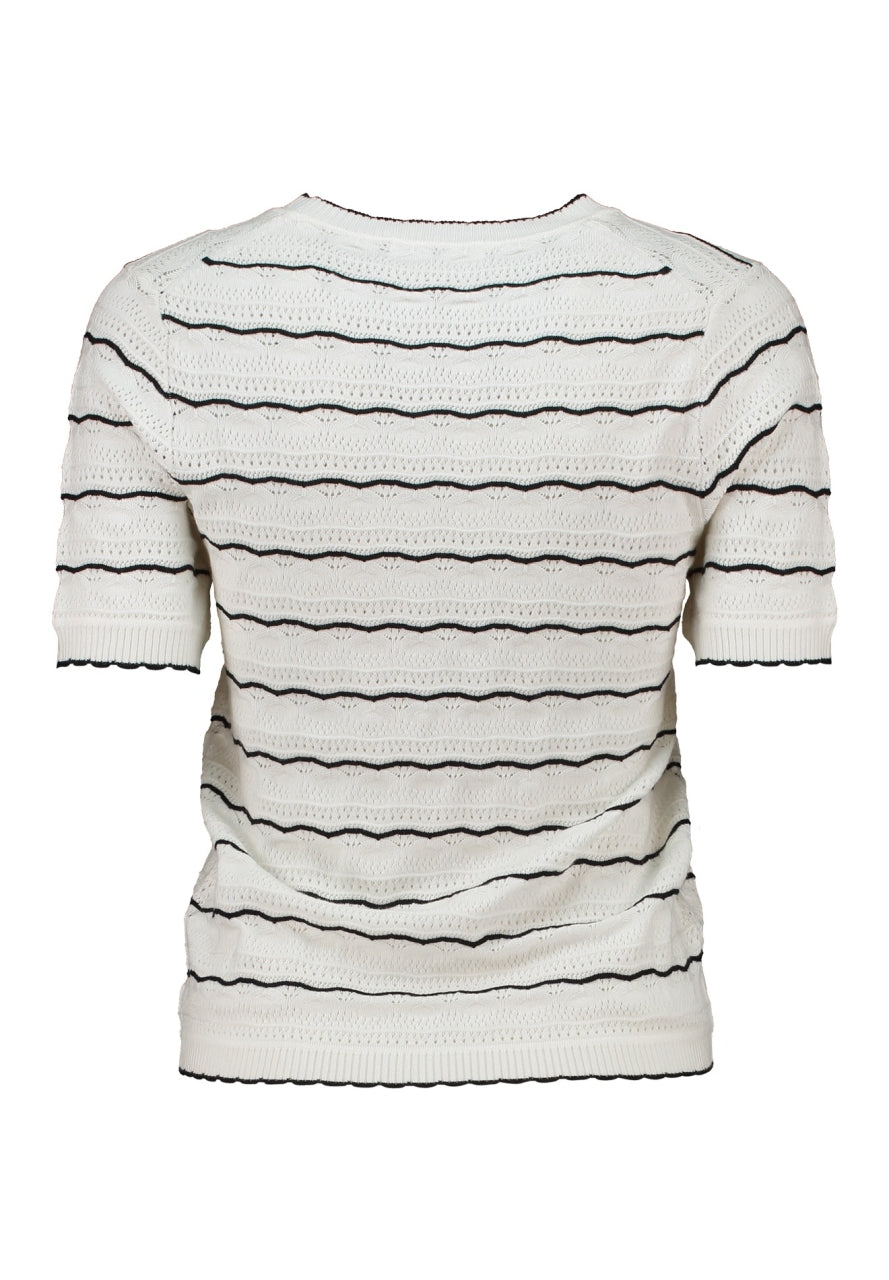 HL trui Lilo white/black stripe