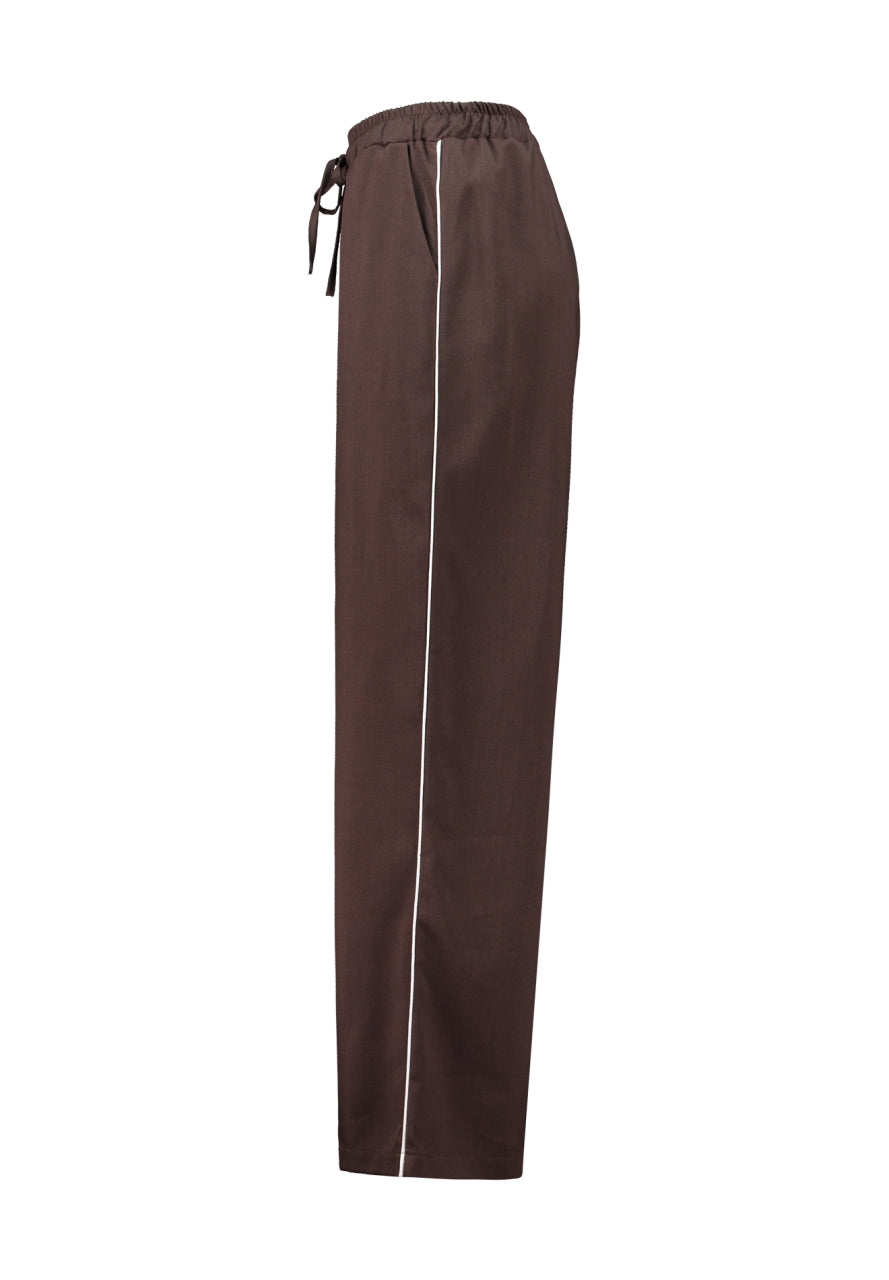 HL broek Ella coffee/white