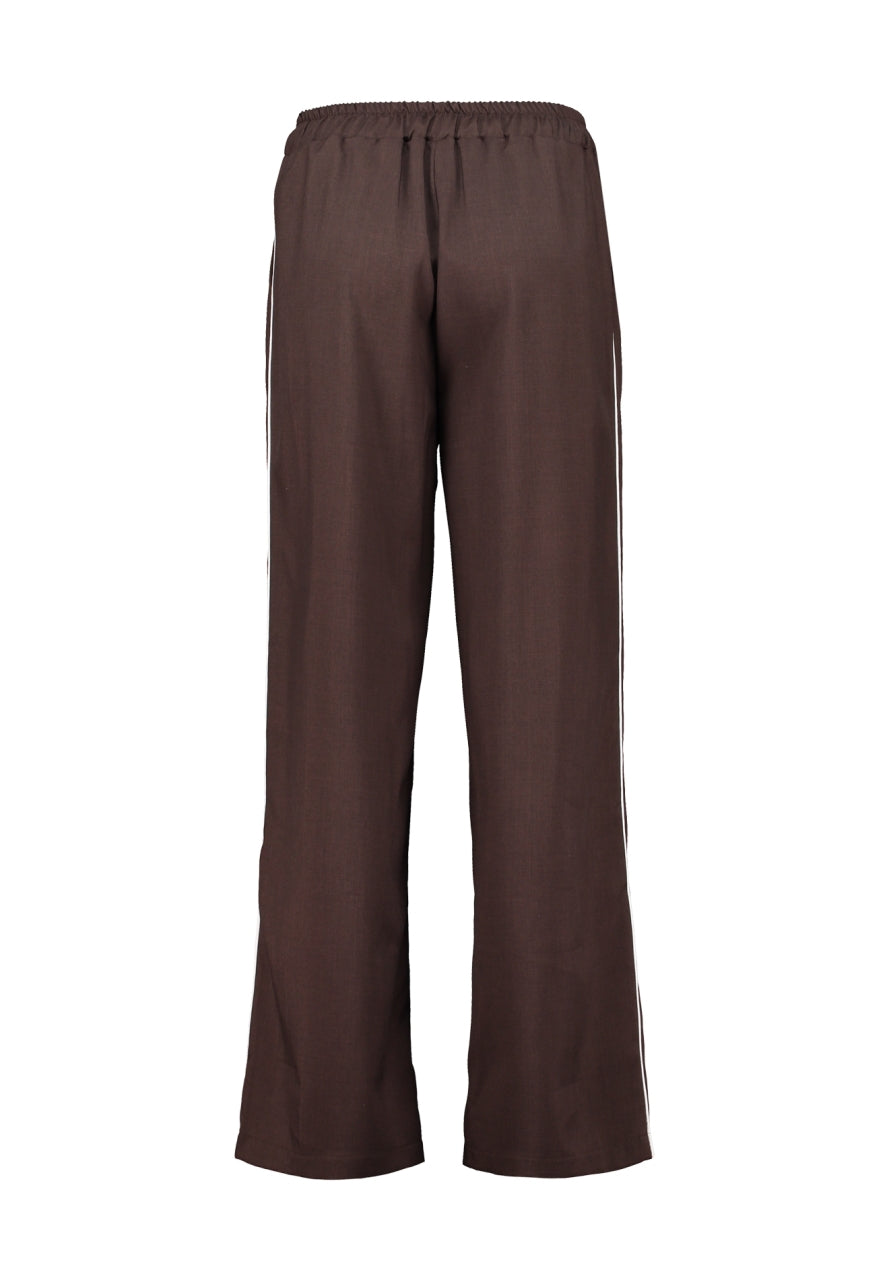 HL broek Ella coffee/white