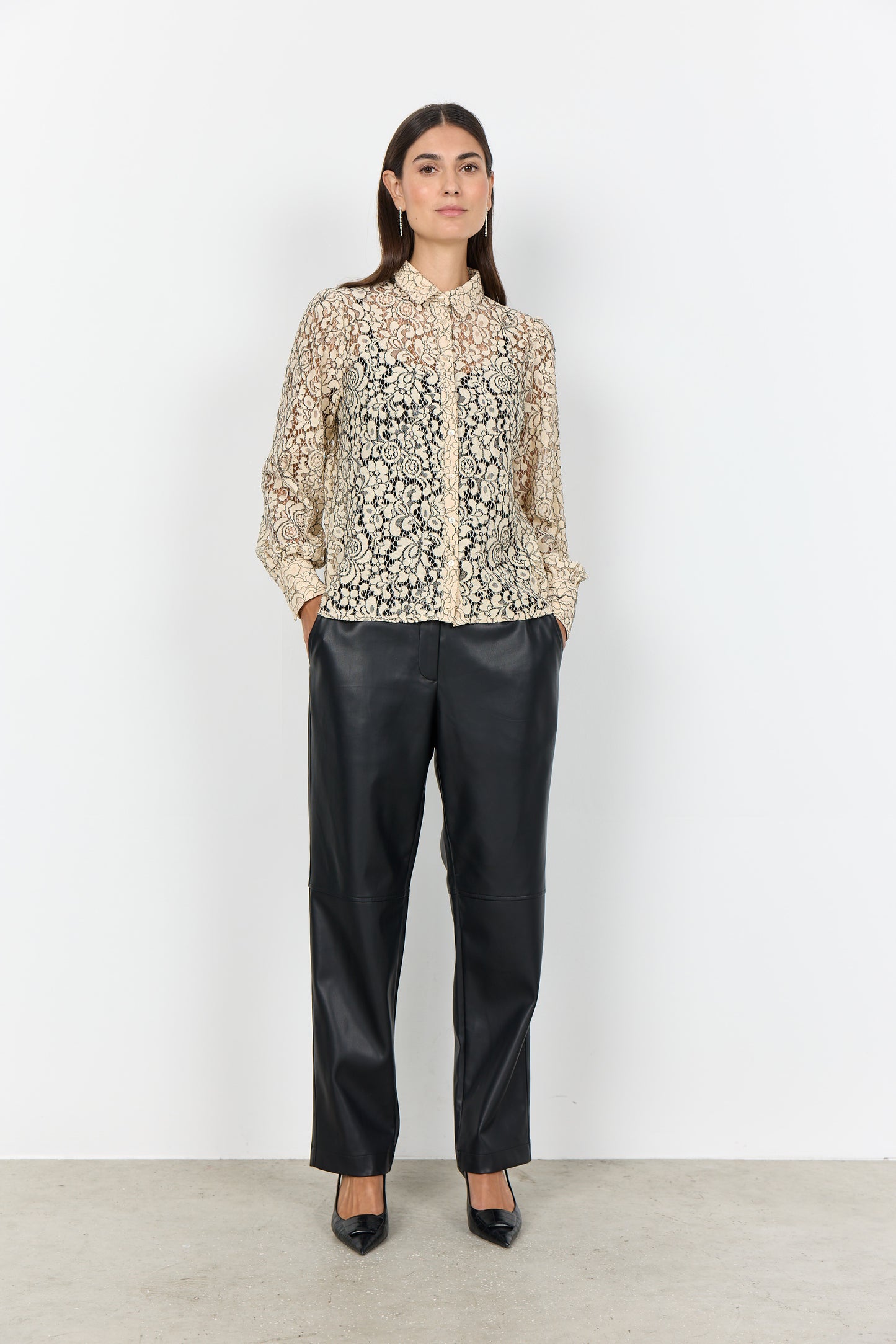 Soyaconcept blouse Nilla 2 creme/zwart