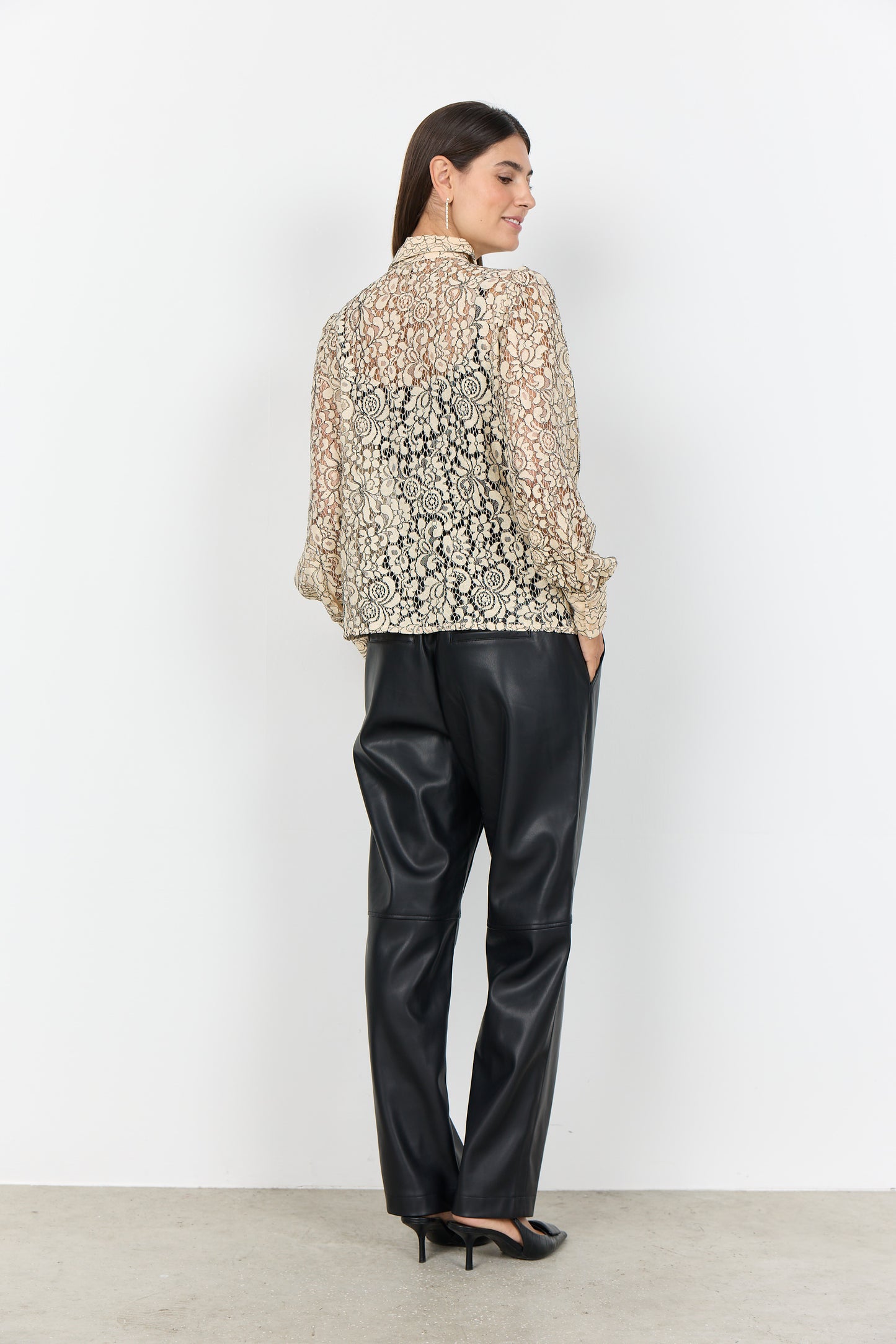 Soyaconcept blouse Nilla 2 creme/zwart