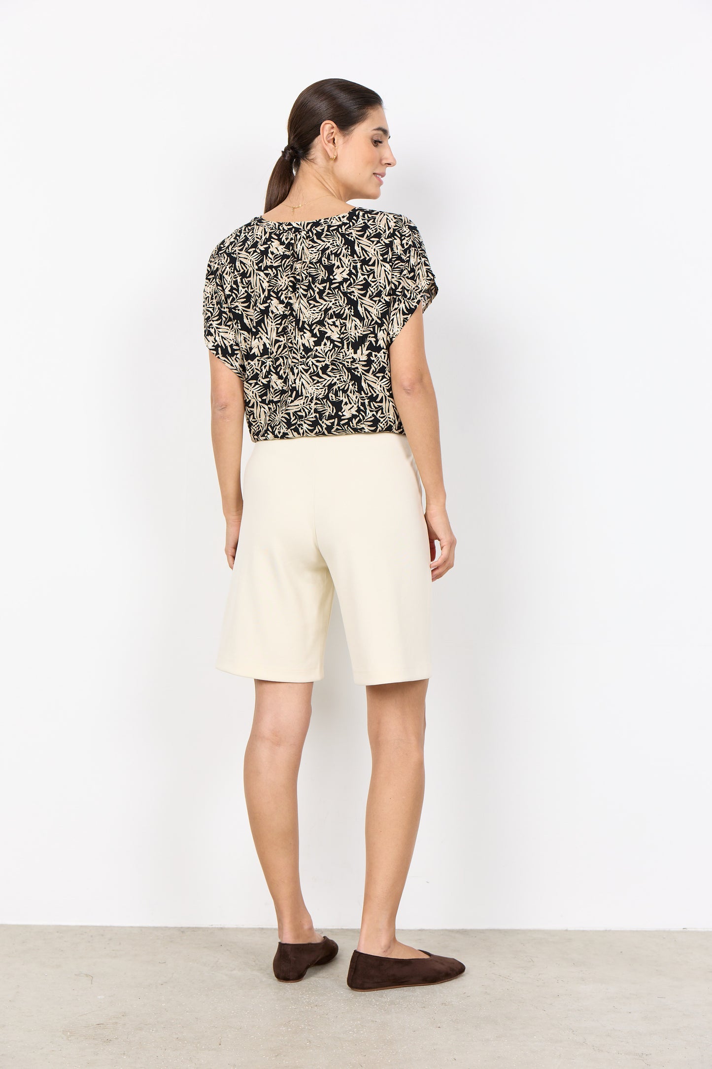 Soyaconcept top Faye 2 zwart/zand