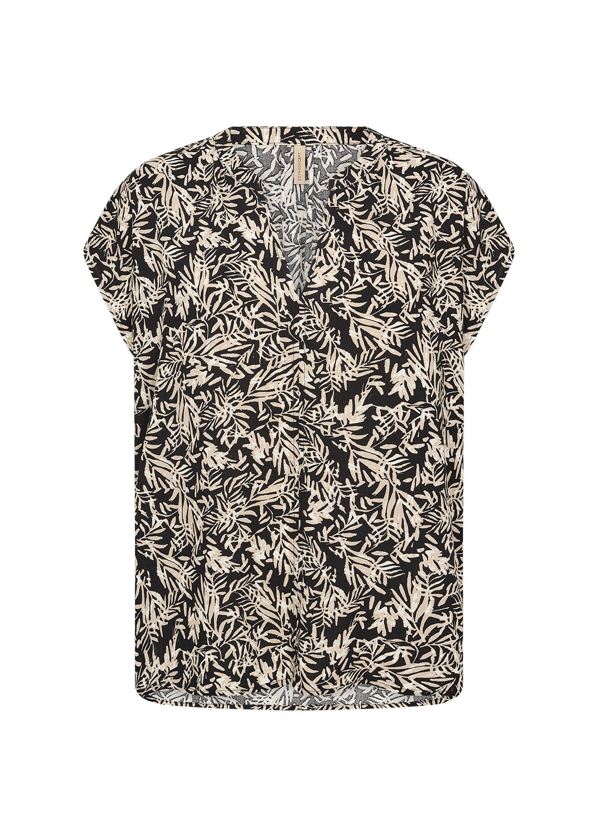 Soyaconcept top Faye 2 zwart/zand